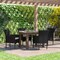 Flash Furniture Black Wicker Patio Chairs & Cream Cushions, PK 4 4-TW-3WBE074-BK-GG - alternate 1